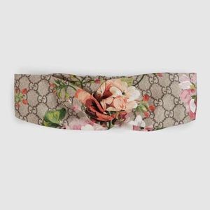 GG Blooms print silk headband